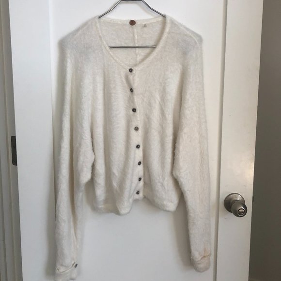 Free People Tops - Free People Allegra fuzzy sweater cardigan